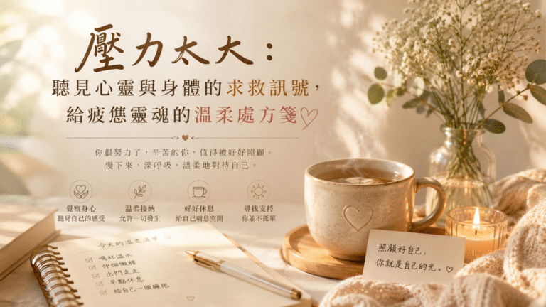 壓力太大:聽見心靈與身體的求救訊號,給疲憊靈魂的溫柔處方箋 1 ChatGPT Image 2026年5月24日 下午02 28 29