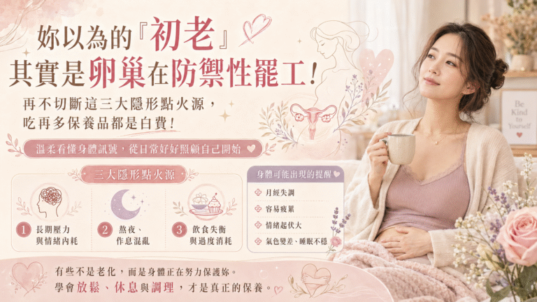 荷爾蒙失調:妳以為的「初老」其實是卵巢在防禦性罷工 1 ChatGPT Image 2026年5月27日 下午02 17 04