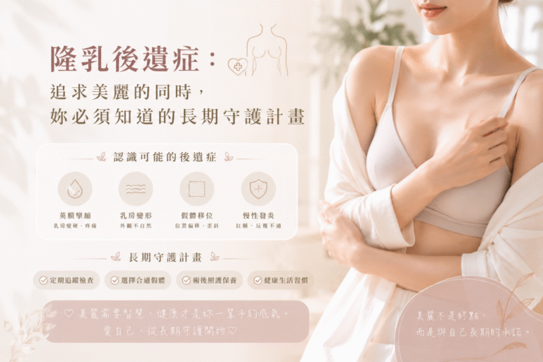 隆乳後遺症：追求美麗的同時，妳必須知道的長期守護計畫