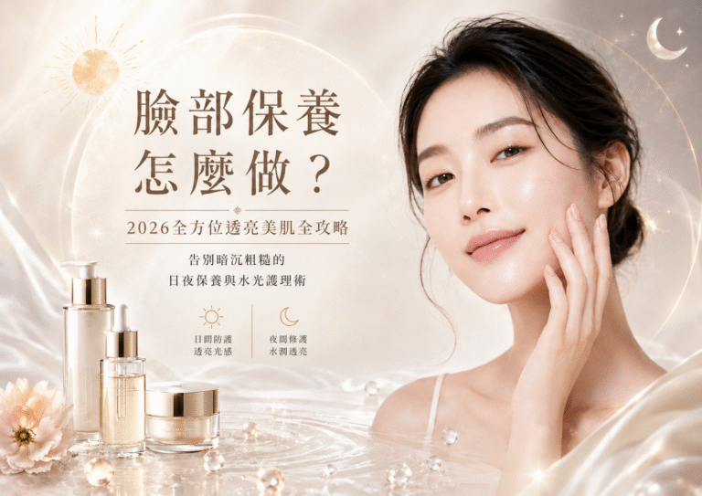 臉部保養怎麼做？2026全方位透亮美肌全攻略：告別暗沉粗糙的日夜保養與水光護理術